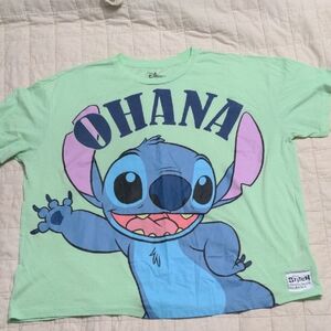 Disney Stitch Ohana Cropped Tee Size 3XL